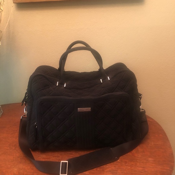 Vera Bradley Handbags - Vera Bradley Black Quilted Overnight/Weekend Bag